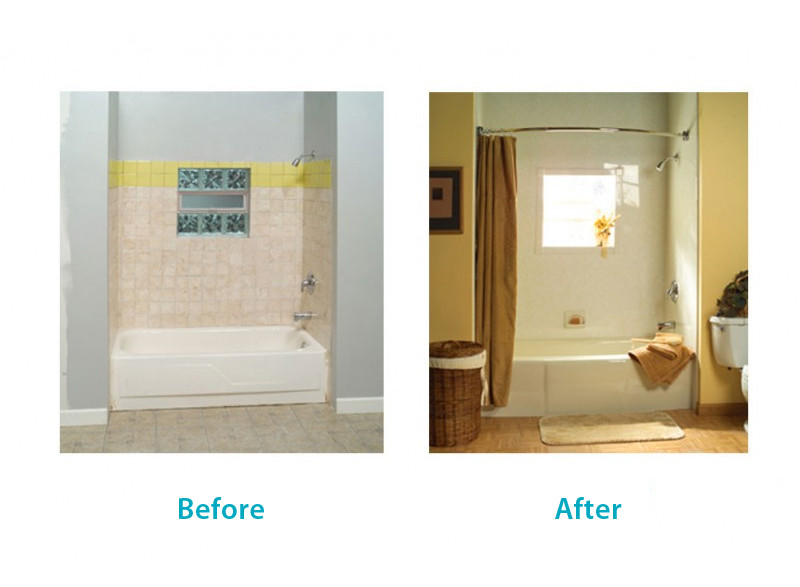 One Day Bathroom Remodel Cost
 Before & After