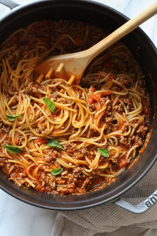 One Pot Spaghetti With Meat Sauce
 e Pot Spaghetti and Meat Sauce Stove Top