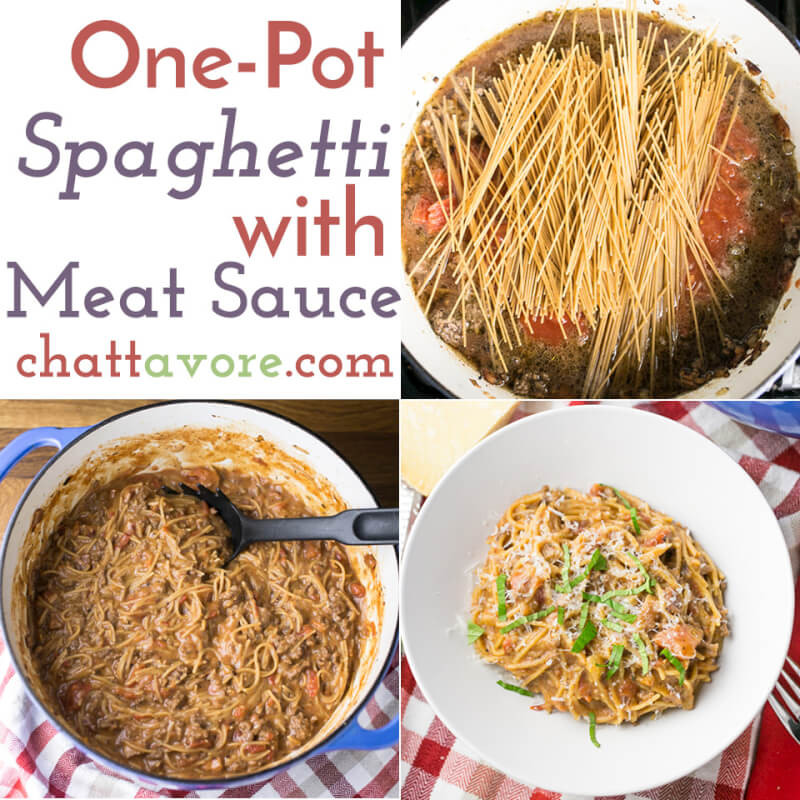 One Pot Spaghetti With Meat Sauce
 e Pot Spaghetti with Meat Sauce Chattavore