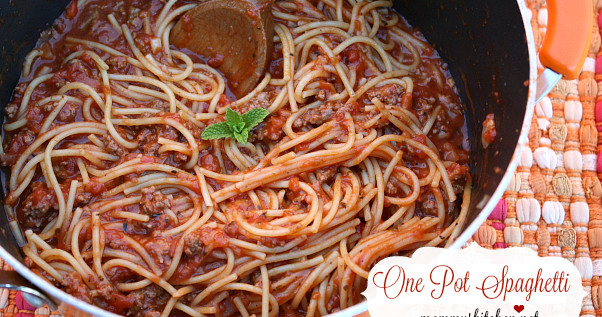 One Pot Spaghetti With Meat Sauce
 Mommy s Kitchen Recipes From my Texas Kitchen Easy e