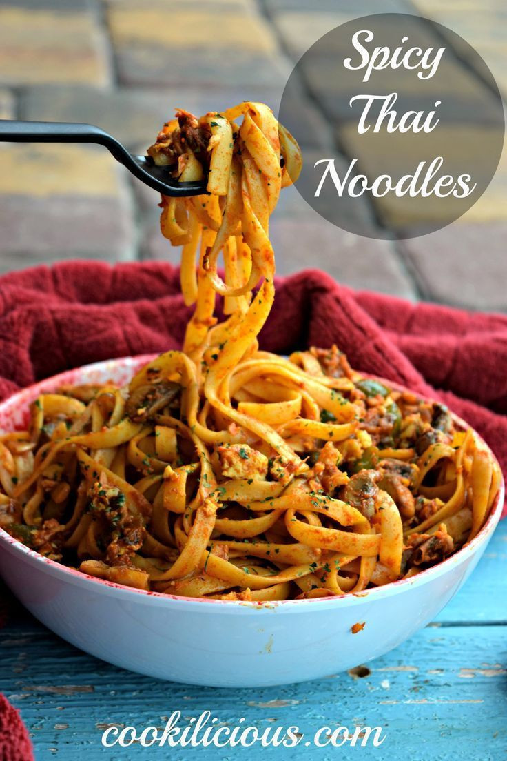One Pot Spicy Thai Noodles
 e Pot Spicy Thai Noodles Recipe