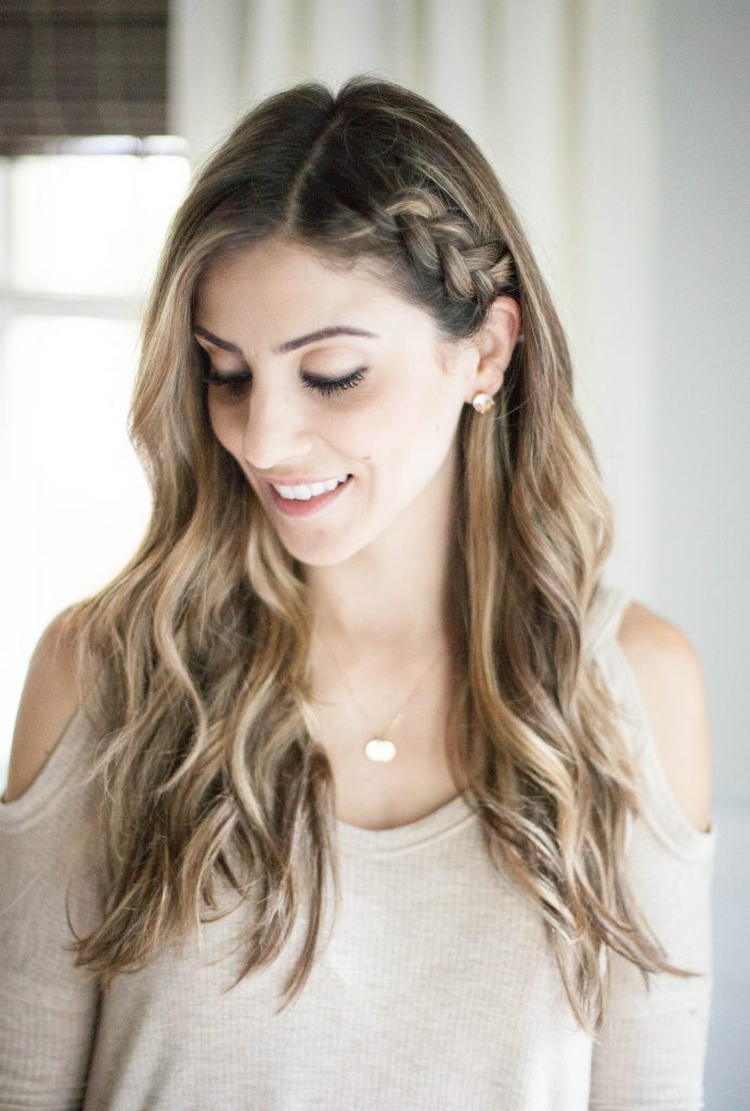 One Side Braided Hairstyle
 Beauty Half Up Side Braid Hair Tutorial Lauren McBride