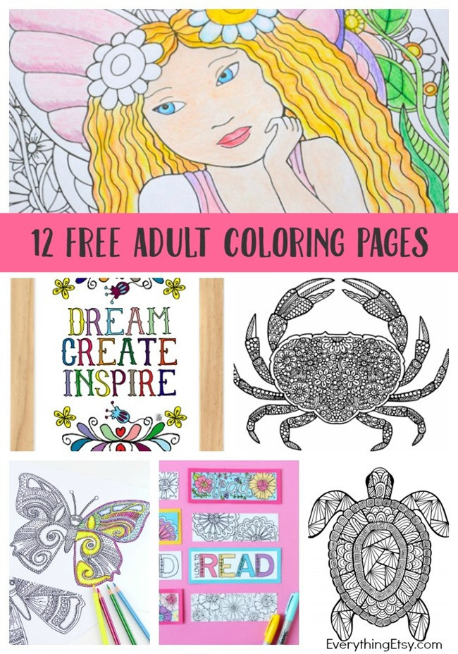 Online Adult Coloring Book
 12 Free Printable Adult Coloring Pages for Summer – In