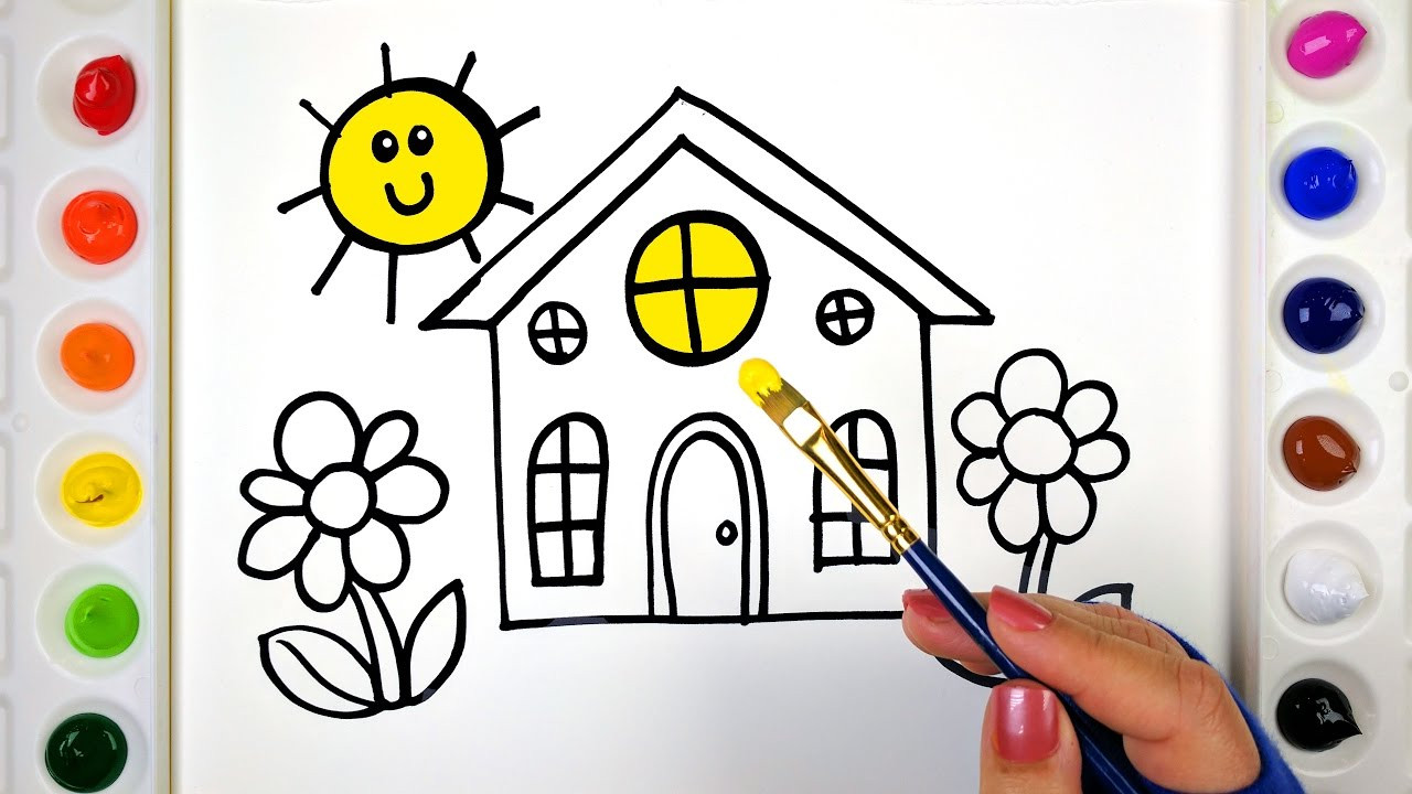 Online Art For Kids
 House Coloring Pages for Kids