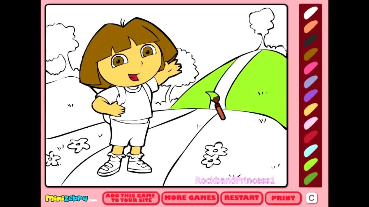 Online Coloring Games For Kids
 Free Dora Coloring Games line Coloring Pages For Kids