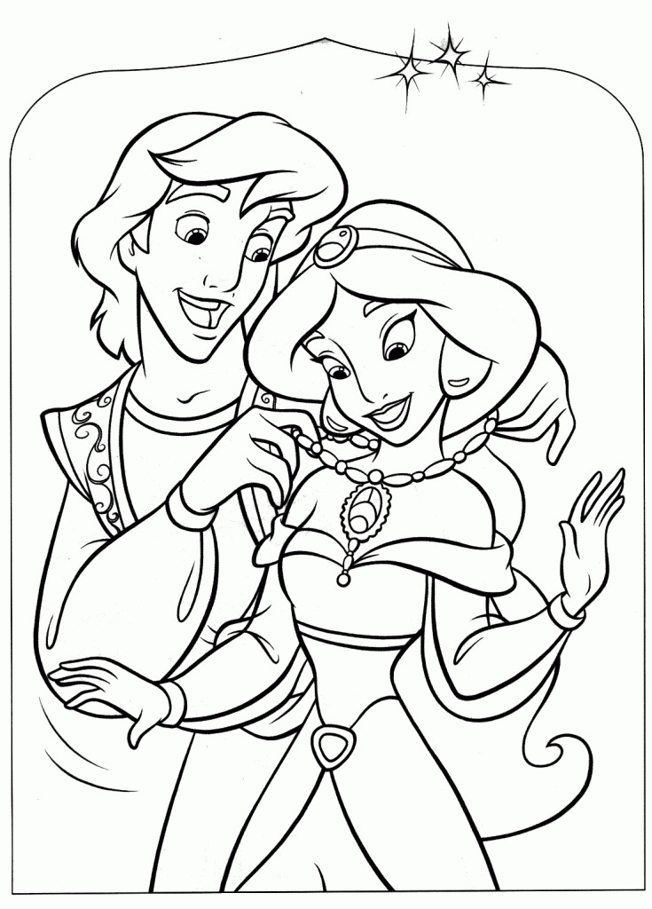 Online Coloring Kids
 Free Printable Aladdin Coloring Pages For Kids
