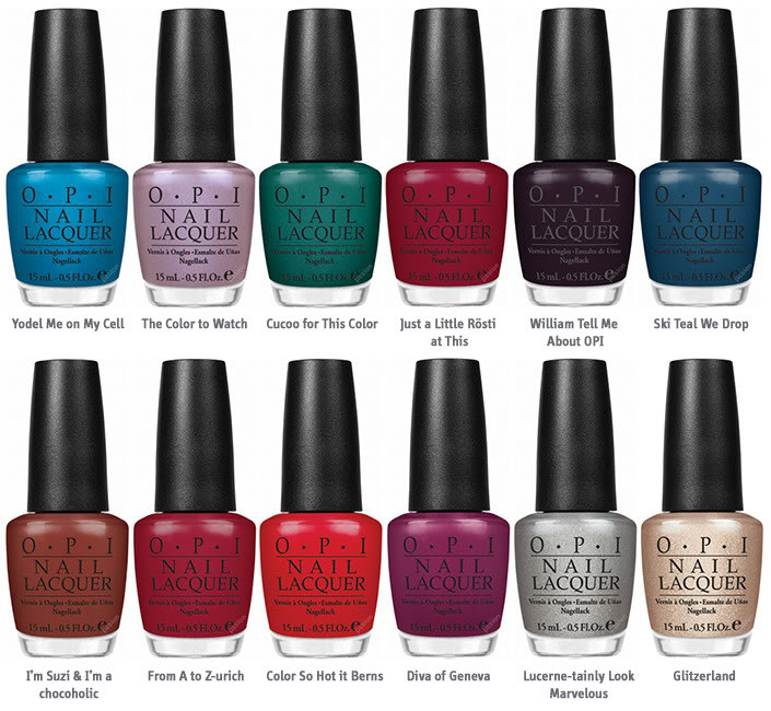 Opi Nail Colors
 NailEphant OPI Swiss Collection