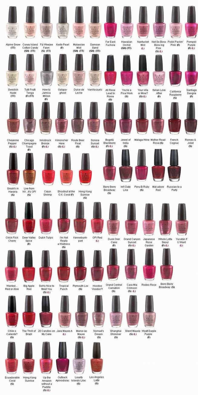 Opi Nail Colors Chart
 Go Hard In The Paint OPI Fun Fact