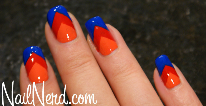 Orange And Blue Nail Designs
 60 Most Beautiful Orange Nail Art Ideas