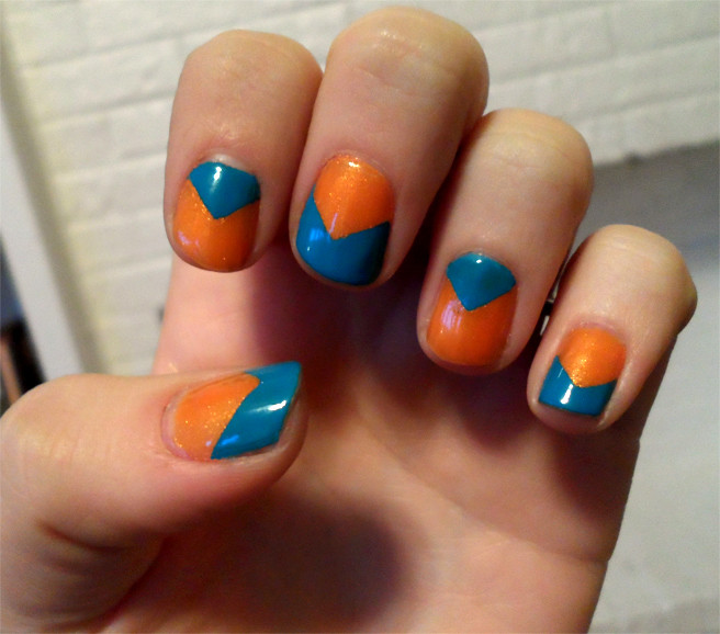 Orange And Blue Nail Designs
 Mani Monday Blue Sinful Colors 80’s Confetti Manicure
