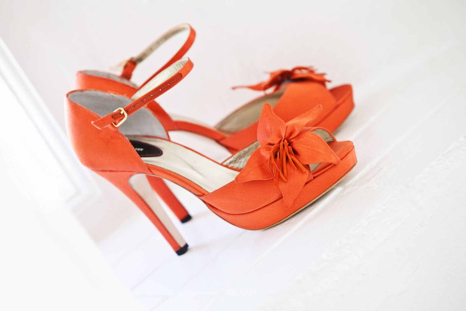 Orange Shoes For Wedding
 Wrapped Couture Tuesday Shoesday Orange Wedding Shoes