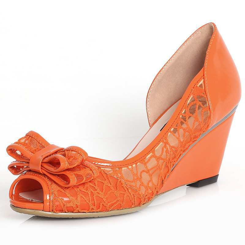 Orange Shoes For Wedding
 orange wedding wedges