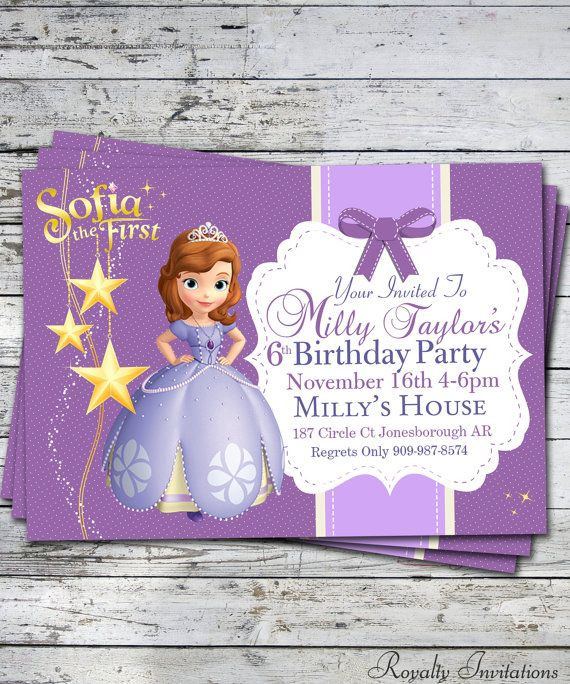 Order Birthday Invitations Online
 Free Sofia The First Birthday Party Deluxe Package With