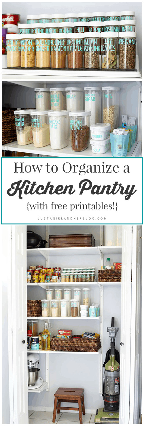 Organizing A Kitchen
 How to Organize a Kitchen Pantry Just a Girl and Her Blog