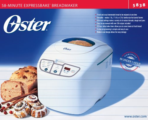 Oster Bread Maker Recipes
 Top 10 Best Bread Machine Reviews Fast&Easy [2019]