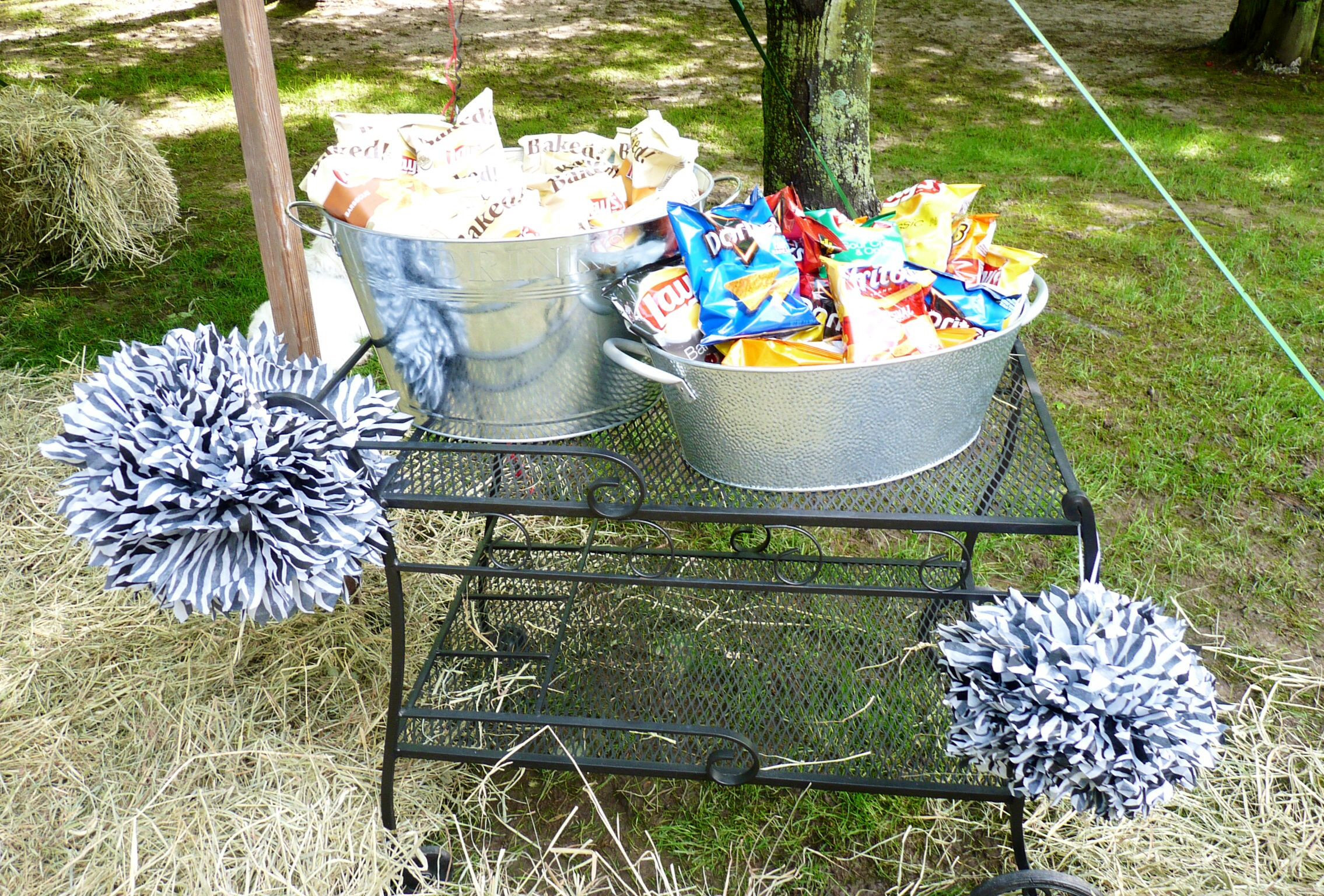 Outdoor High School Graduation Party Ideas
 Chip station for the outdoor graduation party