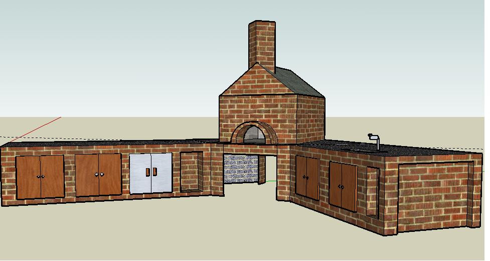 Outdoor Kitchen Sketchup
 My oven vision in Google Sketchup Forno Bravo Forum The