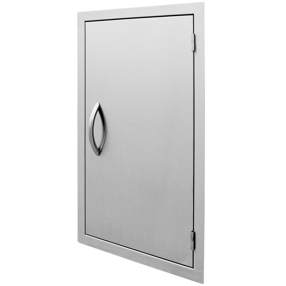 Outdoor Kitchen Stainless Doors
 Cal Flame 32 in Vertical Stainless Steel Door BBQ 32