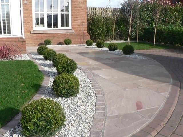 Outdoor Landscape Driveway
 low maintenance landscape and well draining driveway