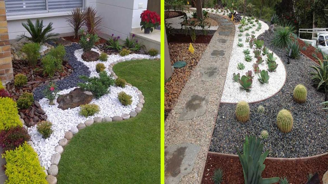 Outdoor Landscape With Stones
 Cool White Gravel Decoration Ideas