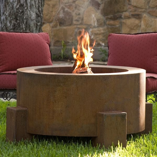 Outdoor Metal Fire Pit
 Round Outdoor Steel Fire Pit Fire Pits chicago by