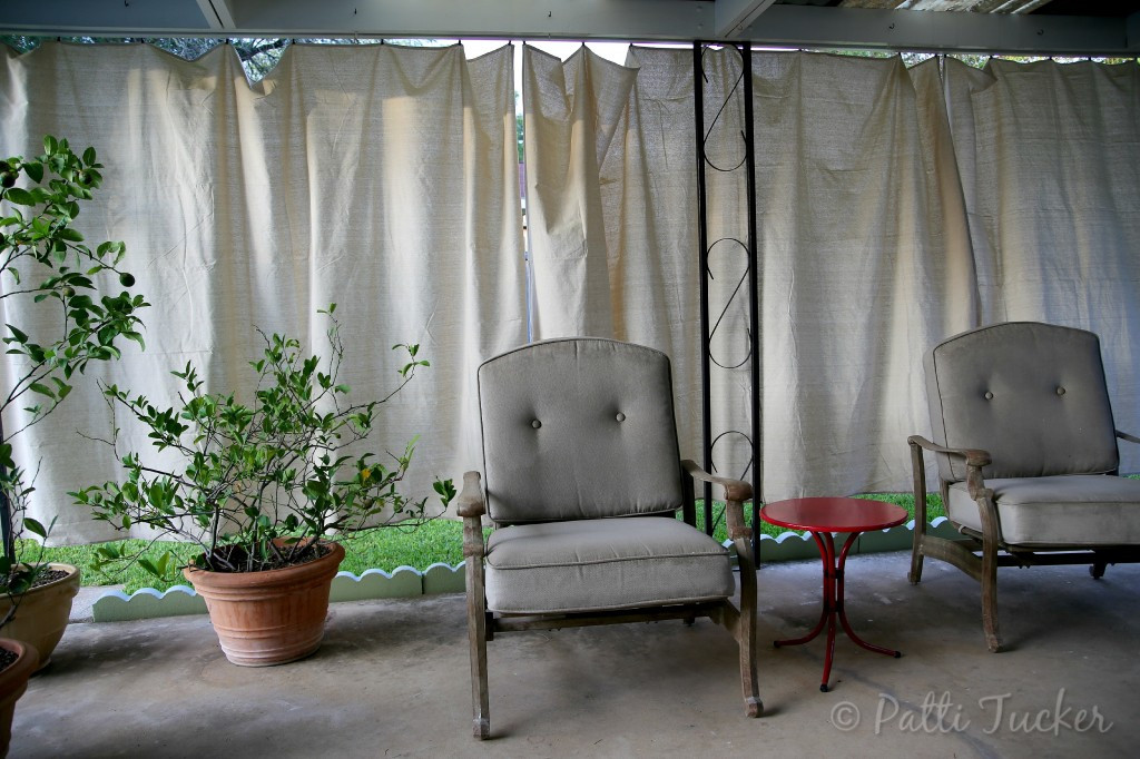 Outdoor Patio DIY
 Inexpensive DIY Outdoor Patio Drop Cloth Curtains