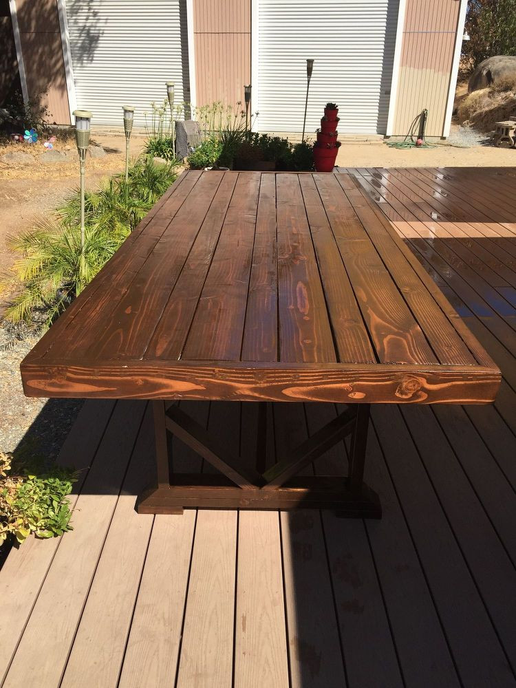 Outdoor Patio DIY
 DIY Outdoor Dining Table Seats 10 12
