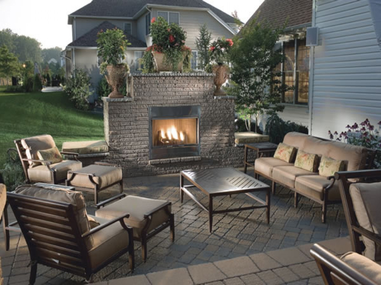 Outdoor Patio DIY
 Cheap gas fire diy outdoor fireplace designs patio