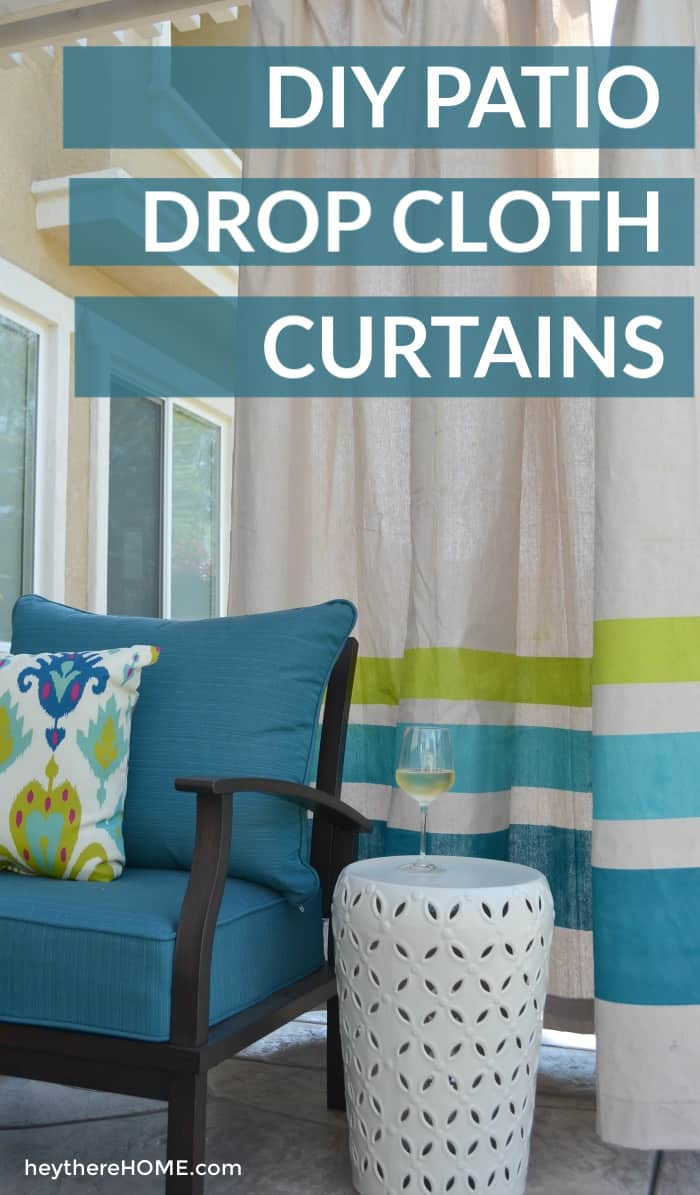 Outdoor Patio DIY
 Simple DIY Outdoor Curtains Tutorial Using Drop Cloths