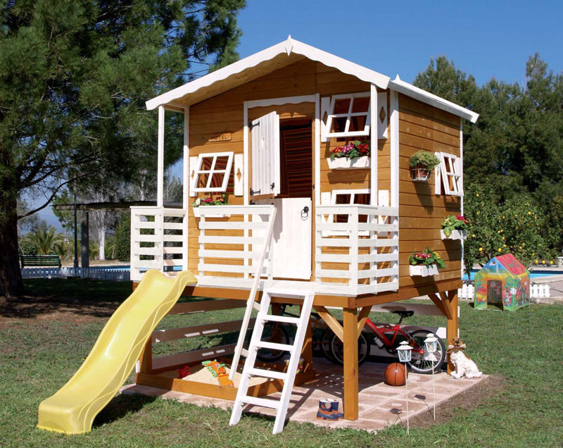 Outdoor Playhouse For Kids
 Wood Outdoor Playhouses for Girls and Boys from Green