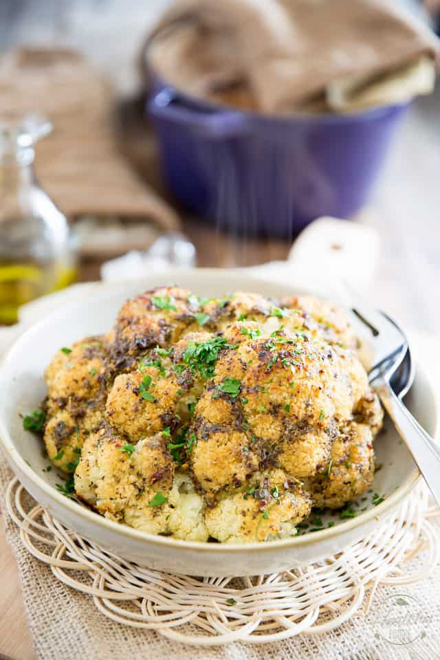 Oven Baked Cauliflower
 Oven Baked Whole Roasted Cauliflower • The Healthy Foo