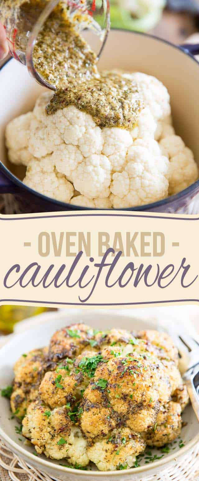 Oven Baked Cauliflower
 Oven Baked Whole Roasted Cauliflower • The Healthy Foo
