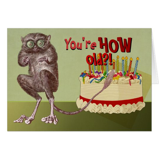 Over The Hill Birthday Cards
 Over the Hill Tarsier Birthday Card