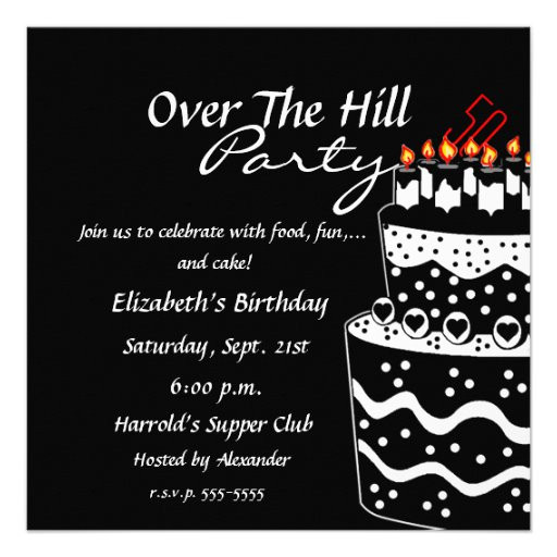 Over The Hill Birthday Decorations
 Over The Hill Birthday Party 5 25x5 25 Square Paper