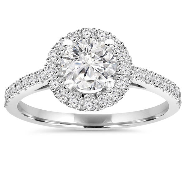 Overstock Com Wedding Rings
 Shop Bliss 14k White Gold 1 ct TDW Diamond Round Wedding