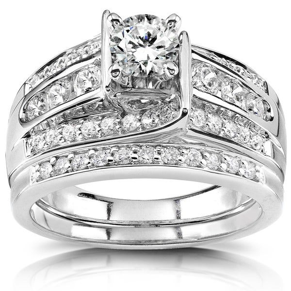 Overstock Com Wedding Rings
 Shop Annello 14k White Gold 1ct TDW Diamond Bridal Ring