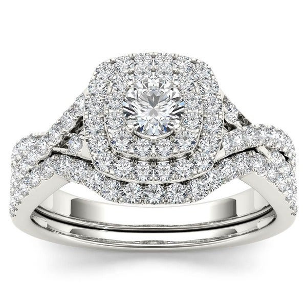 Overstock Com Wedding Rings
 Shop De Couer IGI Certified 10k White Gold 7 8ct TDW
