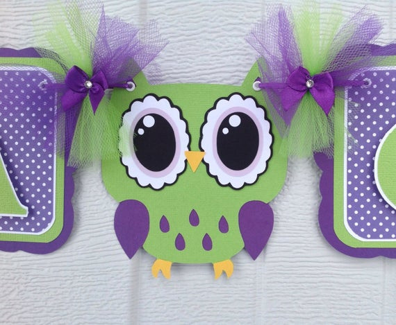 Owl Baby Shower Decor
 Owl baby shower baby shower banner purple owl decorations