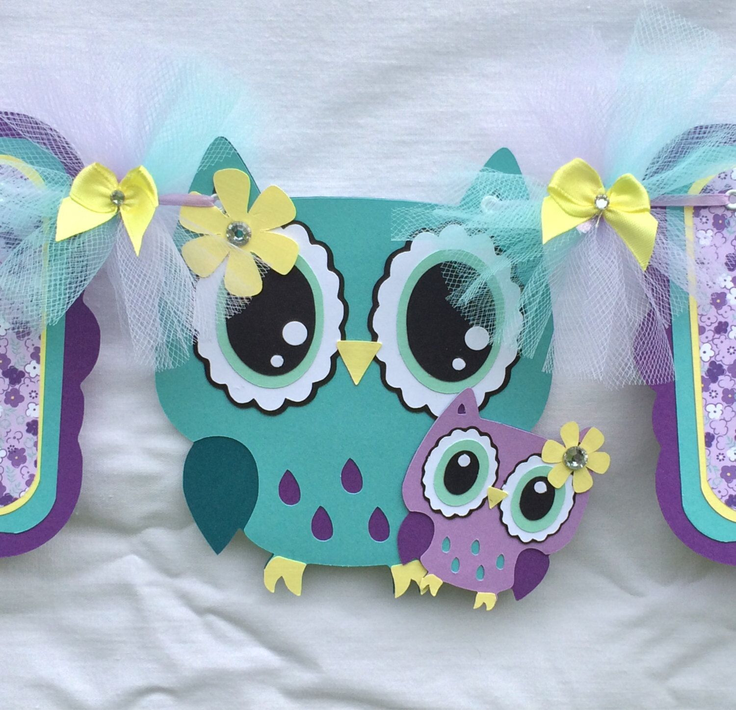 Owl Baby Shower Decor
 Owl banner owl baby shower banner its a girl banner