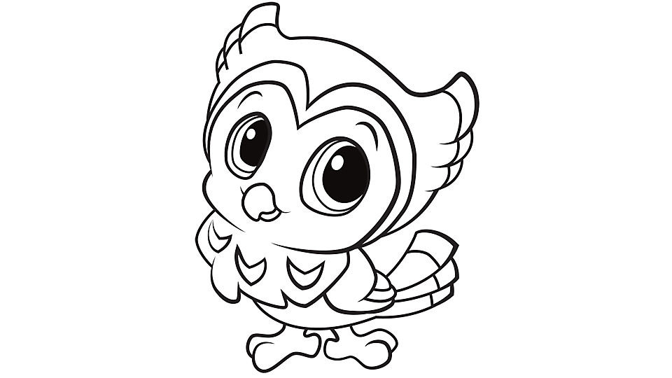 Owl Coloring Pages For Kids
 Learning Friends Owl coloring printable