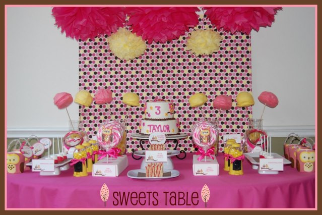 Owl Themed Birthday Party Ideas
 Cutie Pies Custom Creations Adorable Owl Birthday Party
