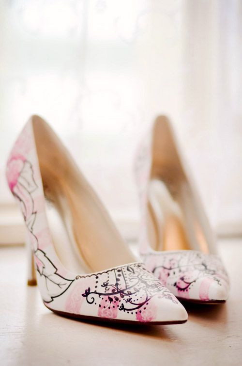 Painted Wedding Shoes
 17 Best images about Wedding shoes on Pinterest
