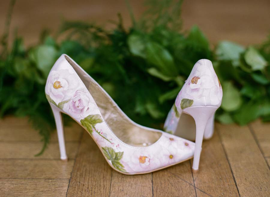 Painted Wedding Shoes
 Elizabeth & Rose Design Beautiful Hand painted Floral