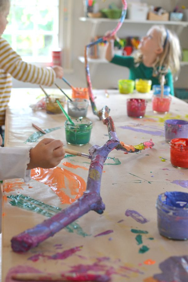 Painting Craft Ideas For Toddlers
 A Painted Branch Collaborative Art with Kids