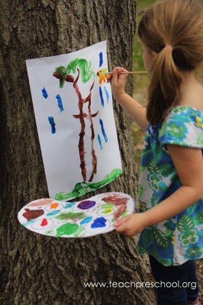 Painting Craft Ideas For Toddlers
 Have you ever used a tree as an easel – Teach Preschool