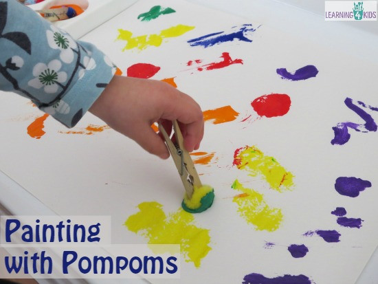 Painting Craft Ideas For Toddlers
 Letter P Activity – Painting with Pompoms