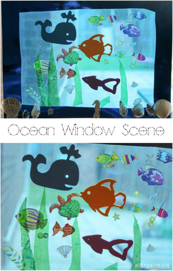 Painting Craft Ideas For Toddlers
 Ocean Scene Window Art for Kids