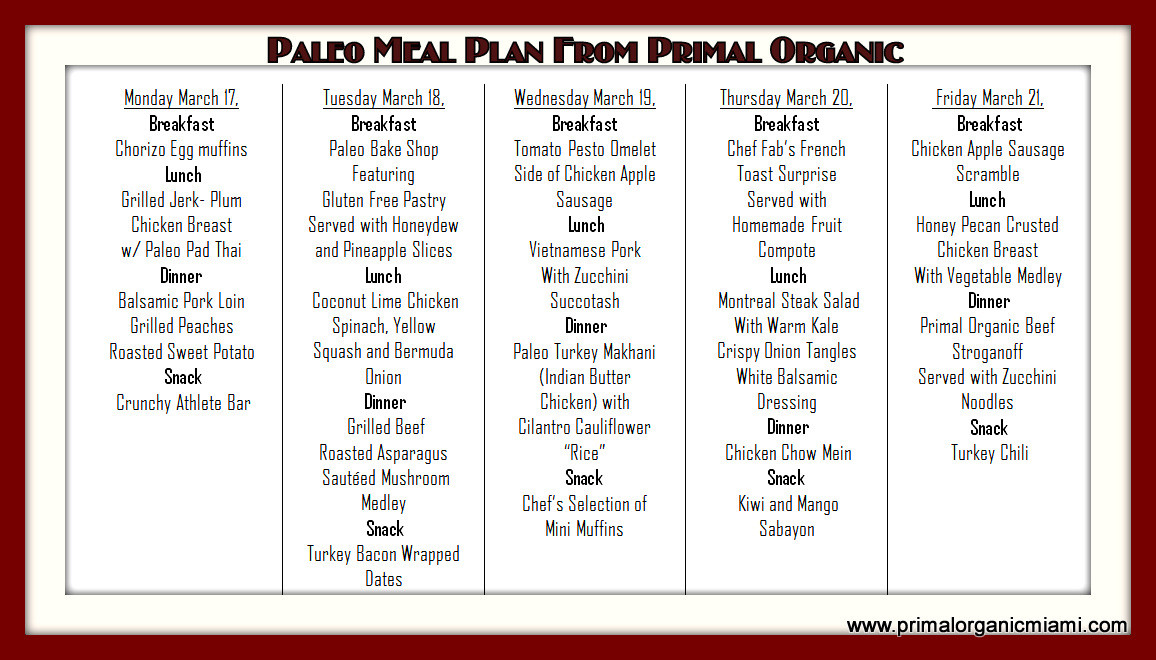 Paleo Diet Sample Menu
 Paleolithic Ketogenic Diet Plan