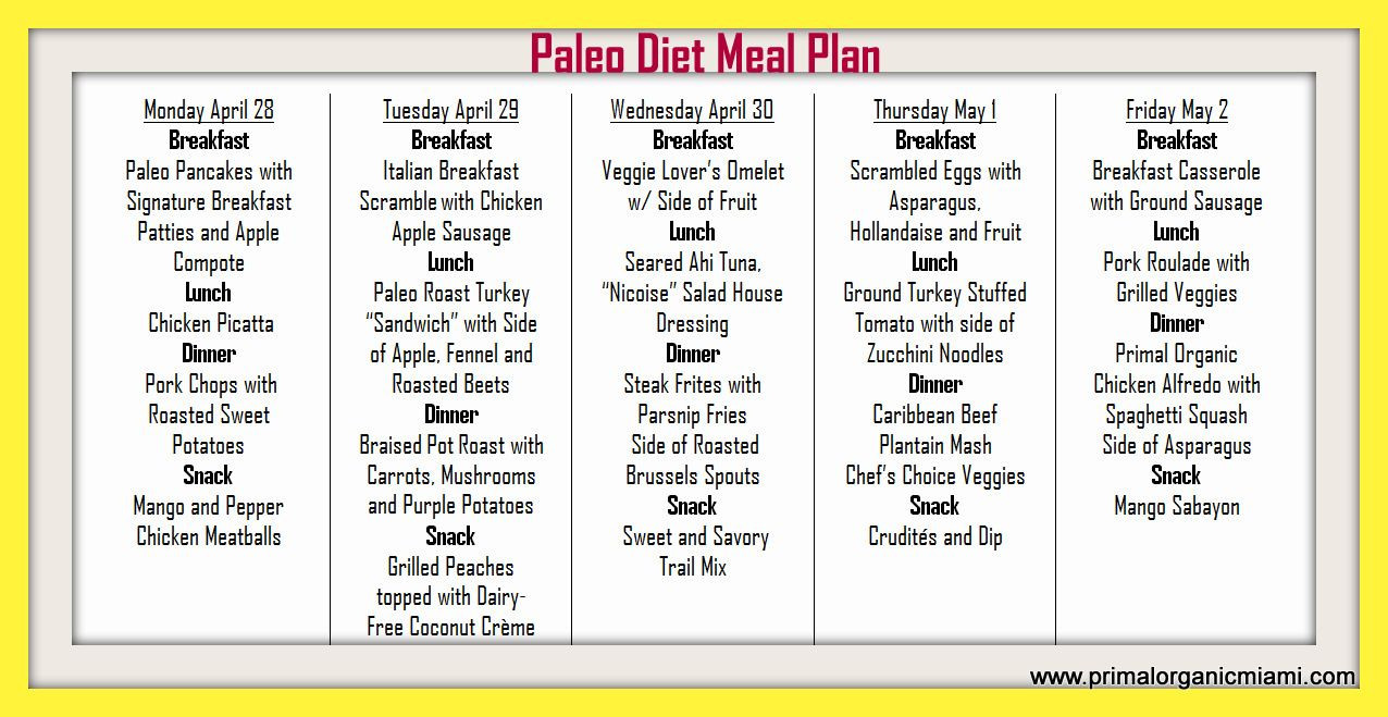 Paleo Diet Sample Menu
 Paleo Diet Delivery Meal Plan Menu 4 48 paleo t