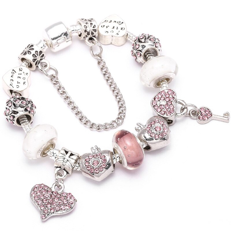 Pandora Bracelets For Kids
 Boosbiy European Original Crystal Charm Bracelet For Kids